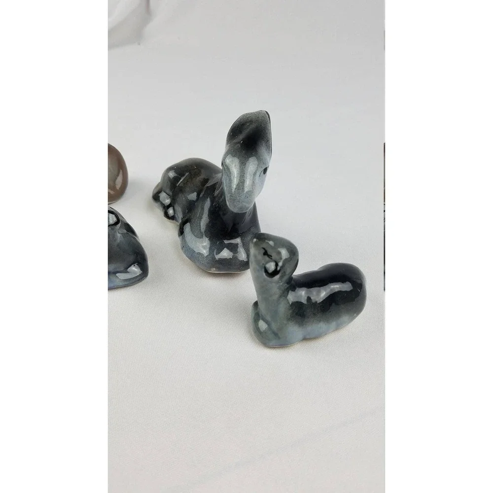 Vtg ceramic figurine barn animal cow horse foal home décor set of 5 farmhouse‎